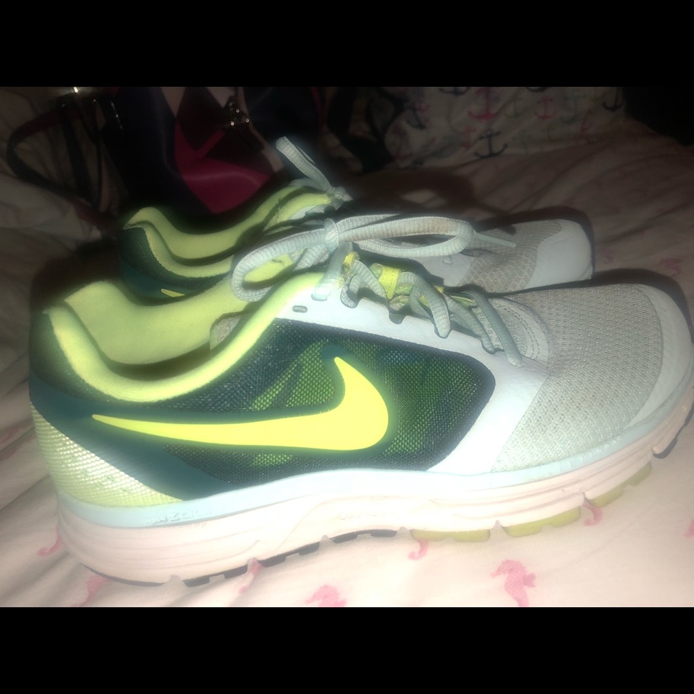 Tiffany Blue and Neon Nike Shoes